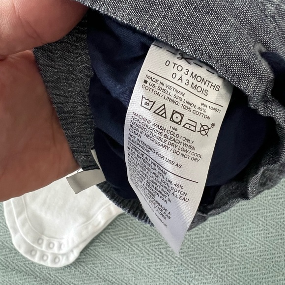 Janie and Jack Boys Pant Set Polo Shirt Linen Pants Easter Outfit - Picture 4 of 4